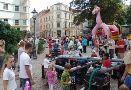 Schumannplatz und Hauptstraße in Zwickau